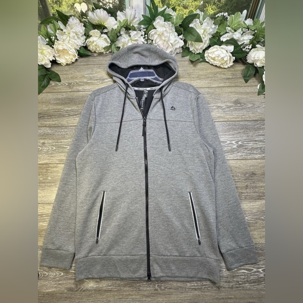 RBX Xtrain Gray Active Zip Up Sweater with Hood Size XXL